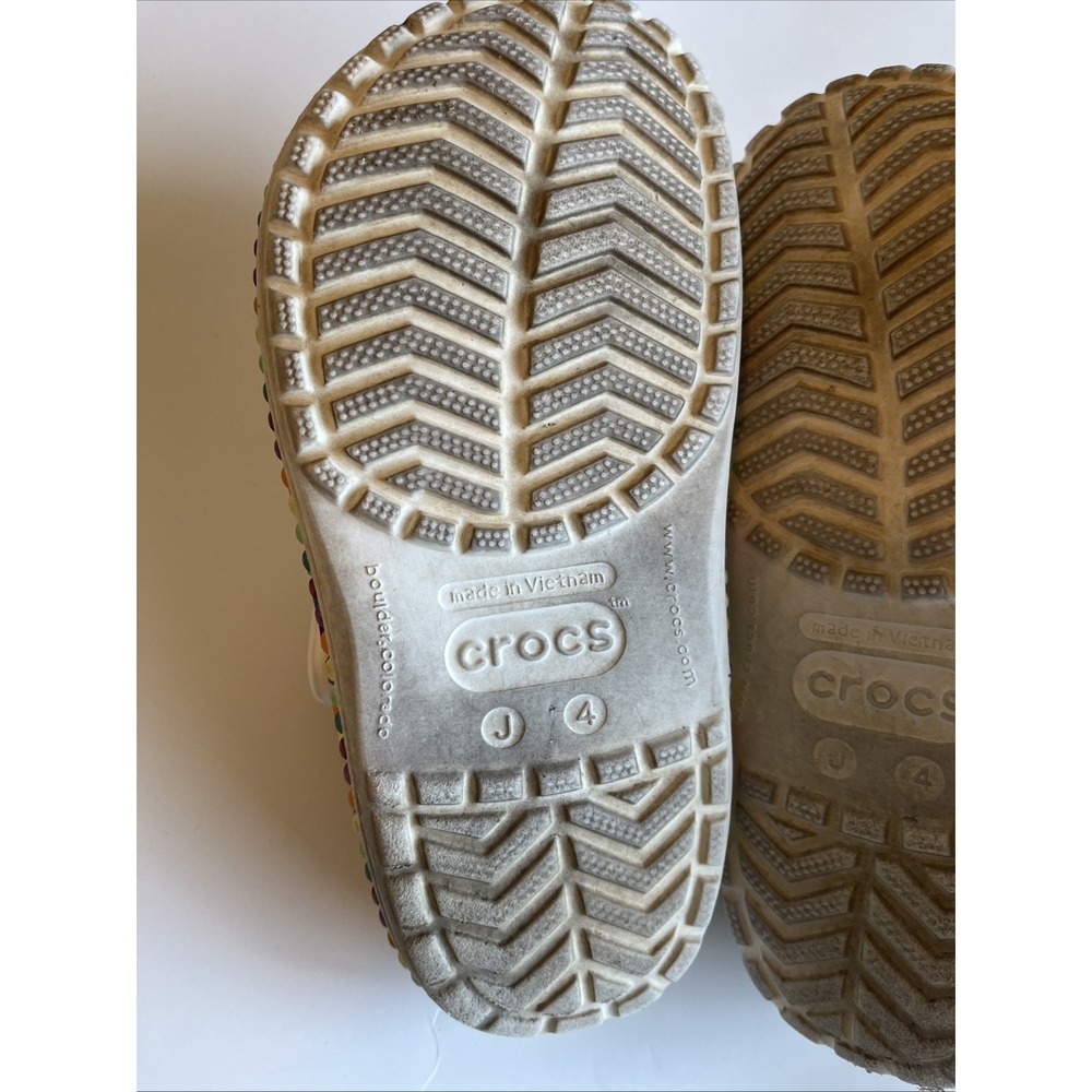 Crocs Kids White/Gem Band Clog Size 4 - Picture 7 of 8